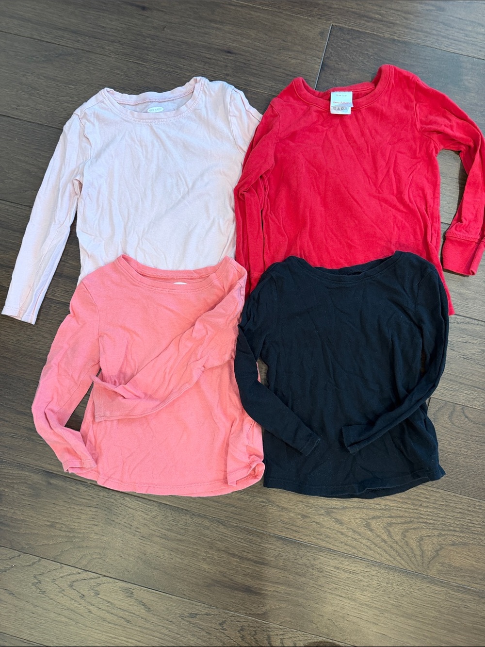 Old Navy / Hanna Andersson Girls Long-Sleeve Tops Set of 4 - C11-287